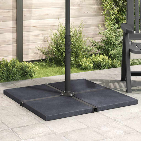 Vidaxl Parasol Fußplatte Quadrat 25 kg Granit schwarz