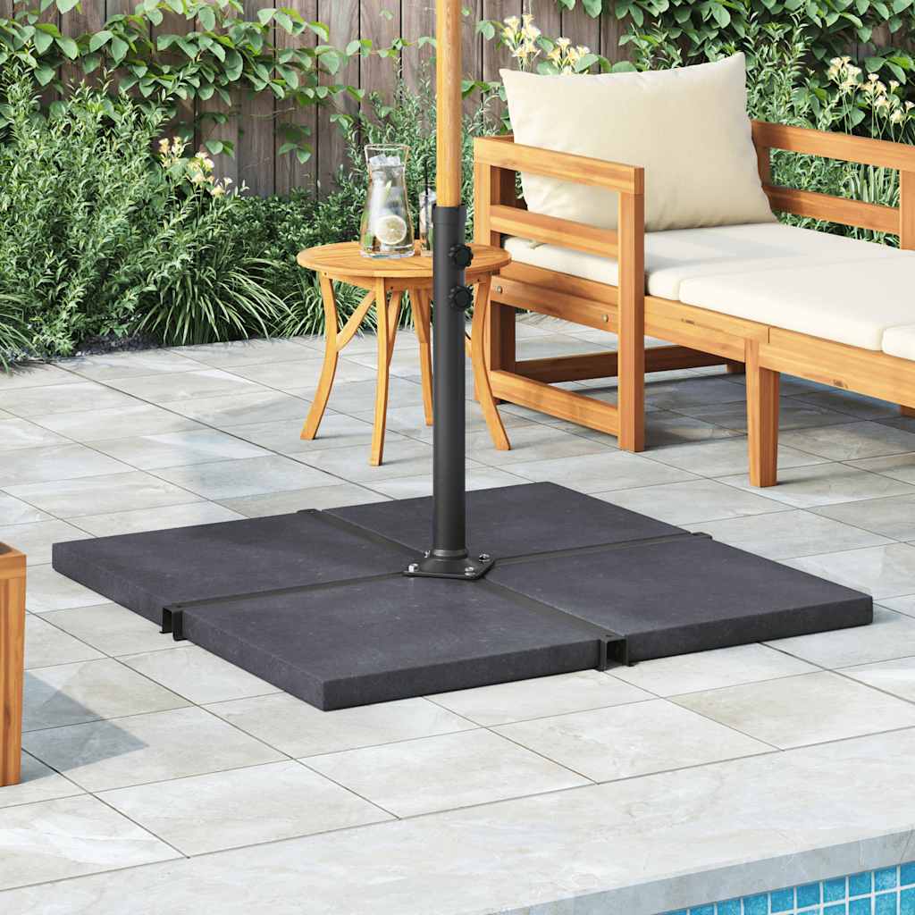 Vidaxl Parasol Fußplatte Quadrat 25 kg Granit schwarz