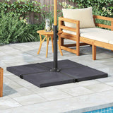 Vidaxl Parasol Fußplatte Quadrat 25 kg Granit schwarz