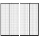 Vidaxl Insektentürvorhänge 2 PCs Magnetisch 200x80 cm schwarz
