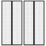 Vidaxl Insektentürvorhänge 2 PCs Magnetisch 210 x 90 cm schwarz