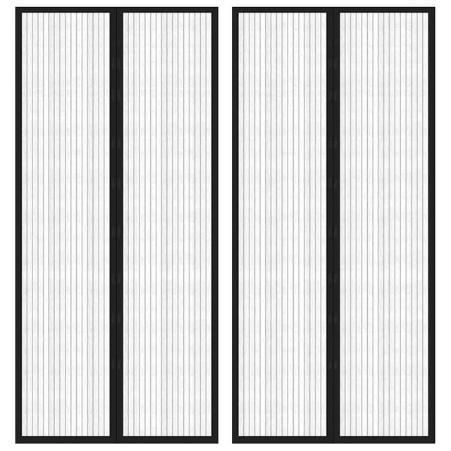Vidaxl Insektentürvorhänge 2 PCs Magnetisch 210 x 90 cm schwarz