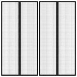 Vidaxl Insektentürvorhänge 2 PCs Magnetisch 220x100 cm schwarz