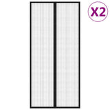 Vidaxl Insektentürvorhänge 2 PCs Magnetisch 220x110 cm schwarz