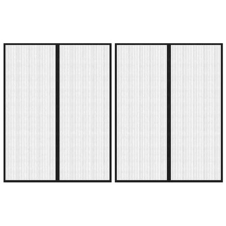 Vidaxl Insektentürvorhänge 2 PCs magnetisch 230x160 cm schwarz