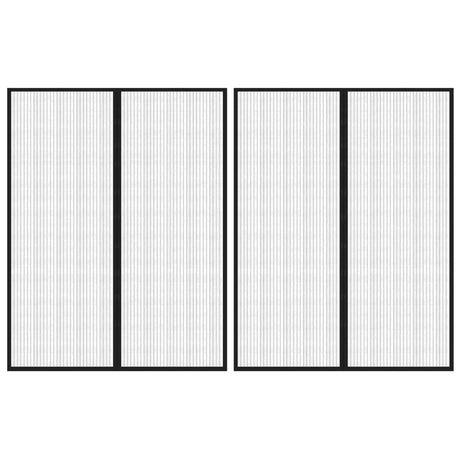 Vidaxl Insektentürvorhänge 2 PCs magnetisch 230x160 cm schwarz