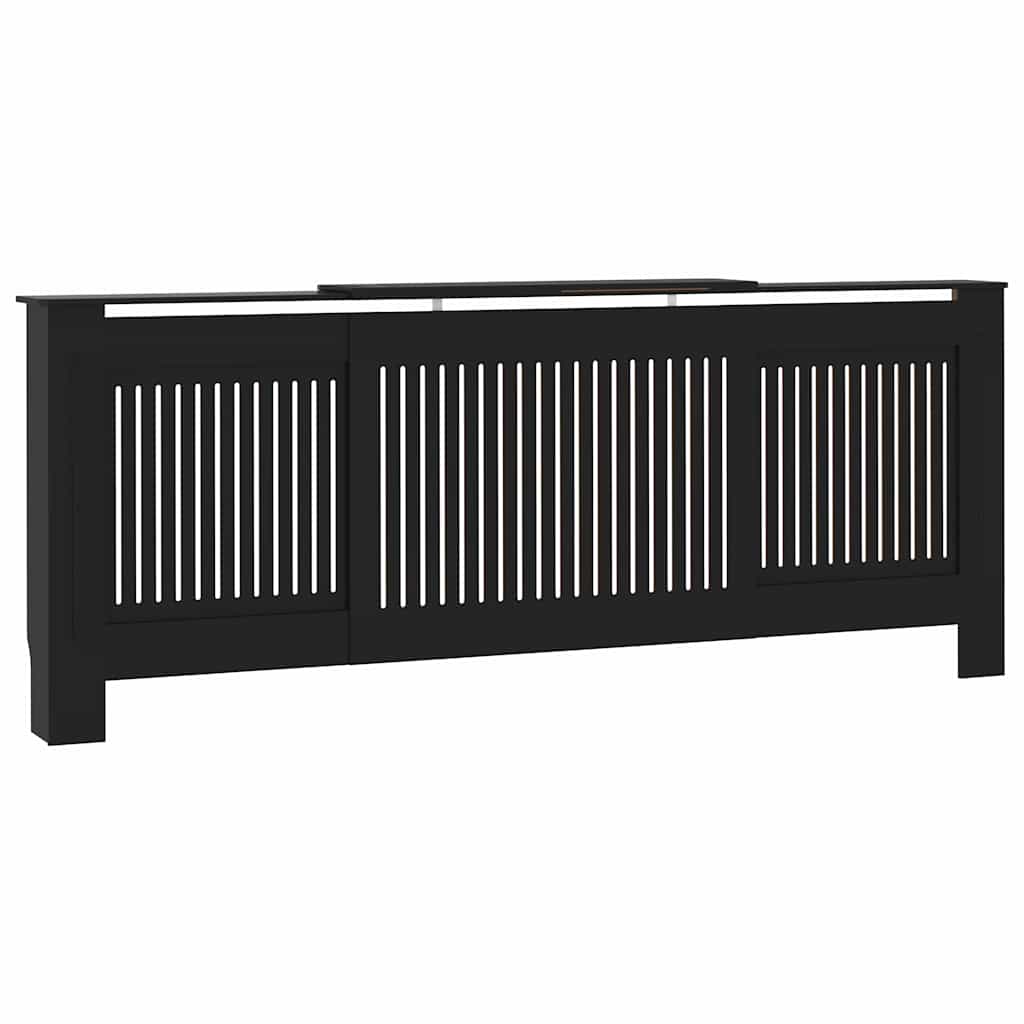 VIDAXL -Radiatorkonstruktion 205 cm MDF Schwarz