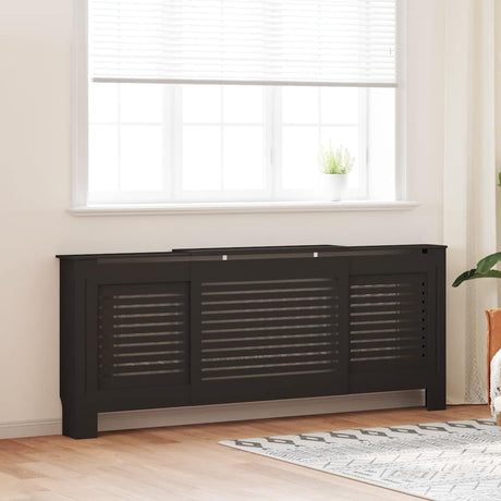 VIDAXL -Radiatorkonstruktion 205 cm MDF Schwarz