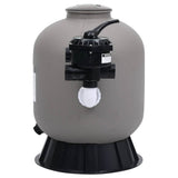 Vidaxl Schwimmbäder Sandfilter mit seitlich montiertem 6-Position-Ventilgrau