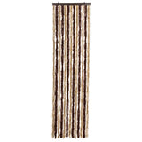 Vidaxl Fly Vorhang 56x200 cm Chenille Beige und hellbraun