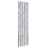 Vidaxl Fly Vorhang 56x200 cm Chenille grau und weiß