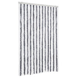 Vidaxl Fly Vorhang 118x220 cm Chenille grau und weiß