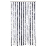 Vidaxl Fly Vorhang 118x220 cm Chenille grau und weiß