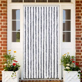 Vidaxl Fly Vorhang 118x220 cm Chenille grau und weiß