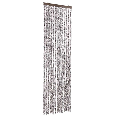 Vidaxl Fly Vorhang 56x200 cm Chenille Brown und Beige