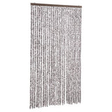 Vidaxl Fly Vorhang 118x220 cm Chenille Brown und Beige