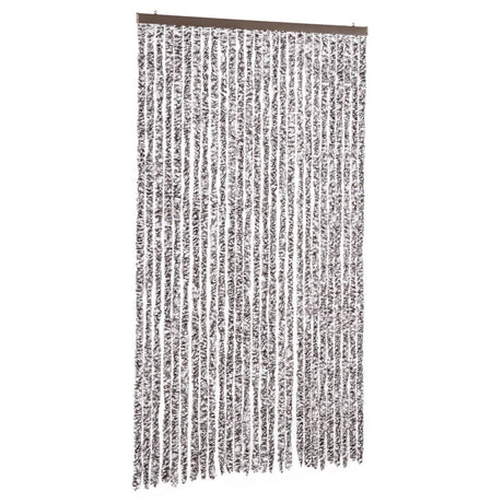 Vidaxl Fly Vorhang 118x220 cm Chenille Brown und Beige