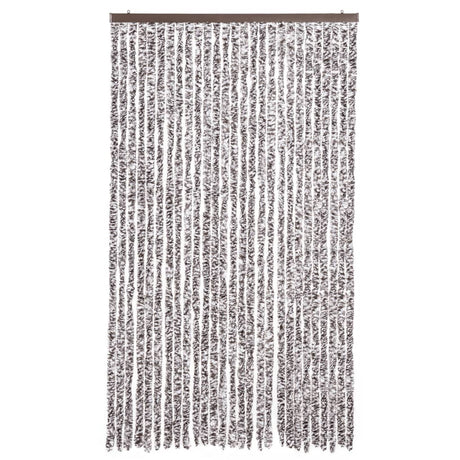 Vidaxl Fly Vorhang 118x220 cm Chenille Brown und Beige