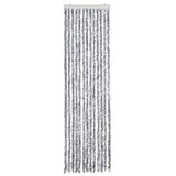 Vidaxl Fly Vorhang 56x200 cm Chenille weiß und grau