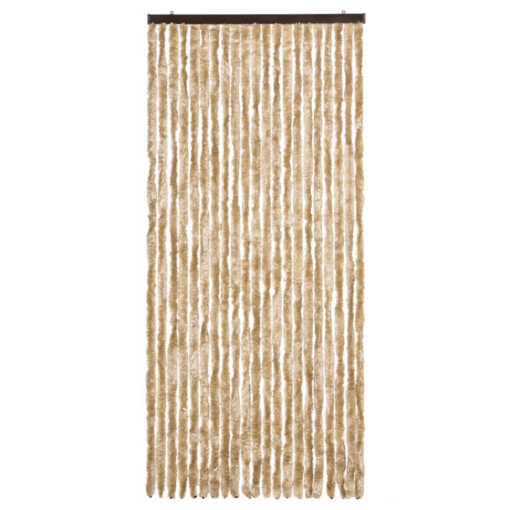 Vidaxl Fly Vorhang 90x200 cm Chenille Beige