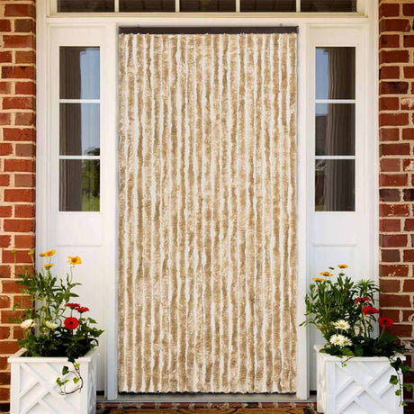 Vidaxl Fly Vorhang 90x200 cm Chenille Beige