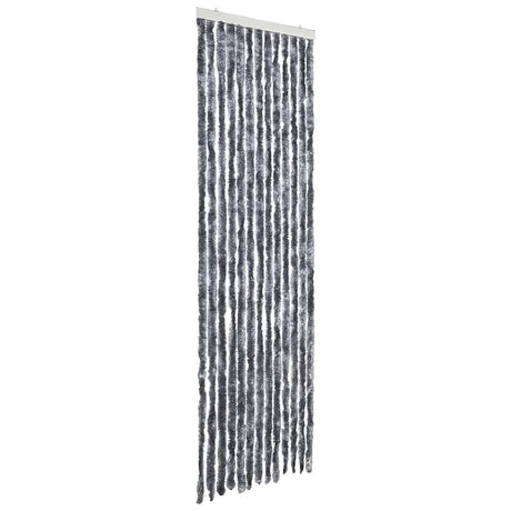 Vidaxl Fly Vorhang 56x200 cm Chenille Silberfarbe