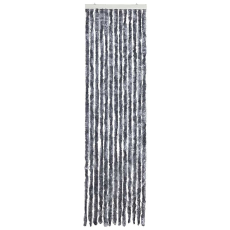 Vidaxl Fly Vorhang 56x200 cm Chenille Silberfarbe