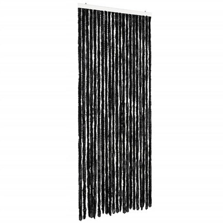 Vidaxl Fly Vorhang 90x200 cm Chenille Anthrazit