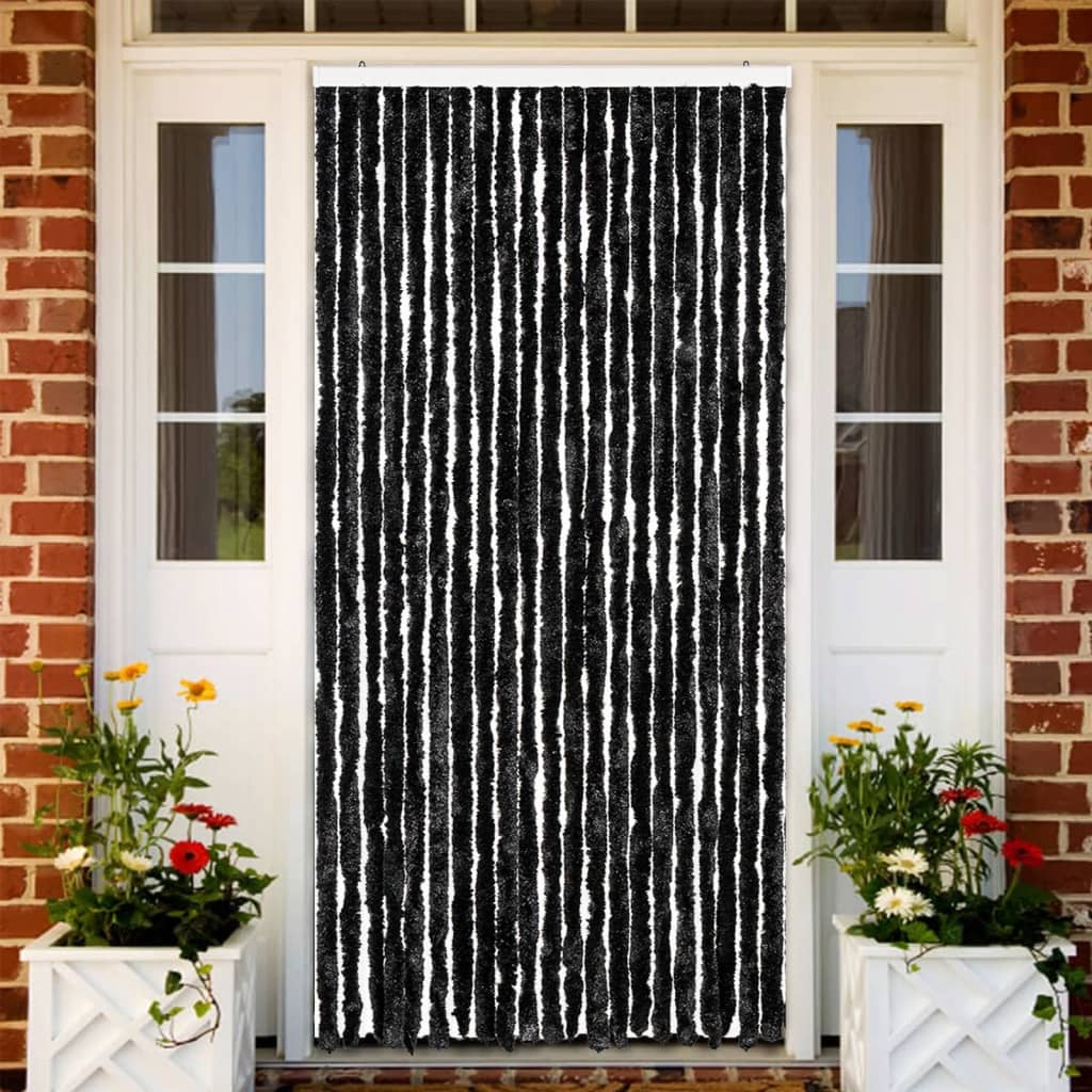 Vidaxl Fly Vorhang 90x200 cm Chenille Anthrazit