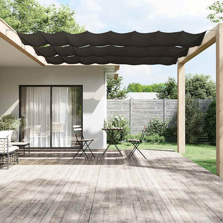Vidaxl Luifel vertikal 180 x 1000 cm Oxford -Stoff -Anthrazit -Gelenke