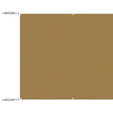 Vidaxl Luifel Vertikal 60x1000 cm Oxford Stoff Beige