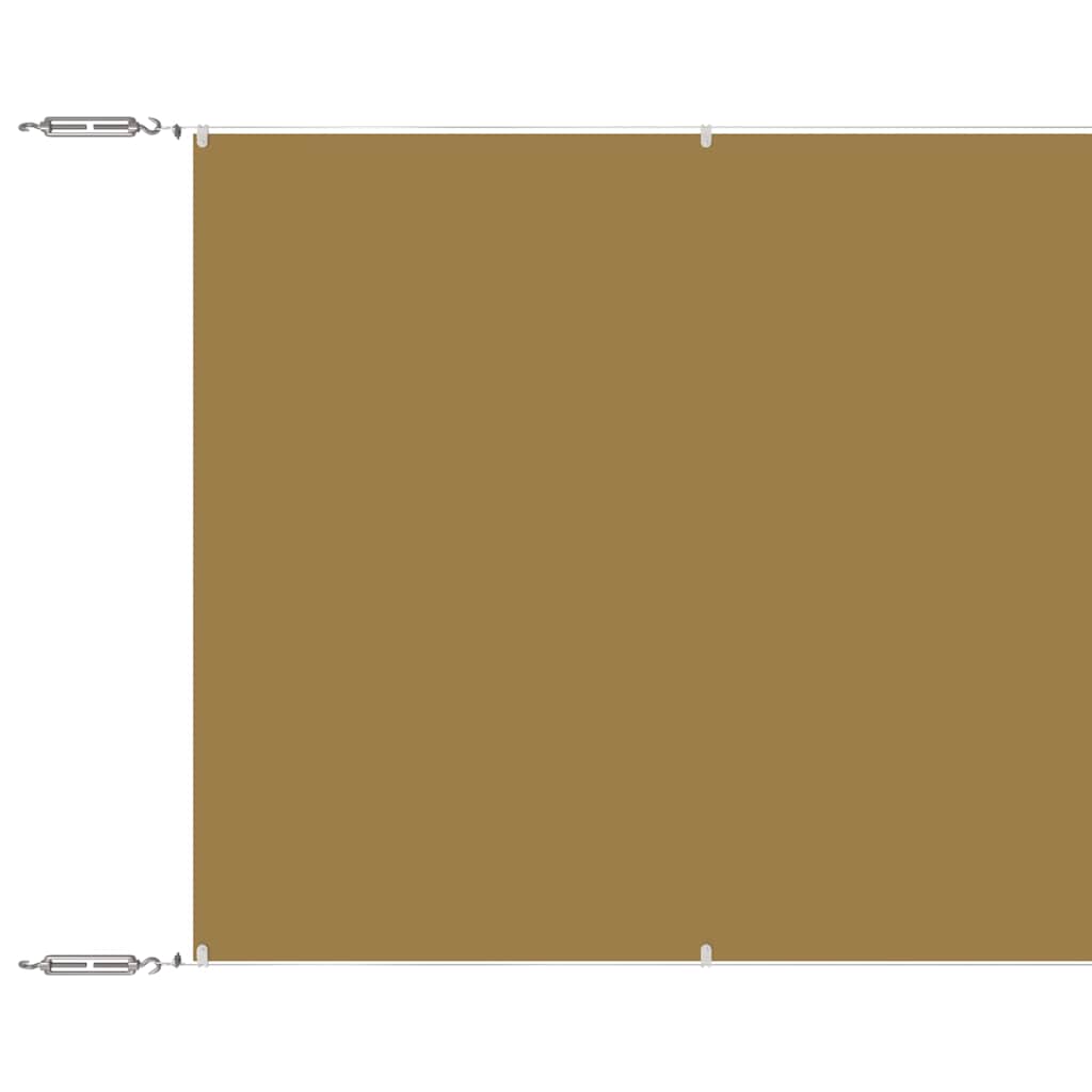 Vidaxl Luifel Vertikal 60x1200 cm Oxford Stoff Beige