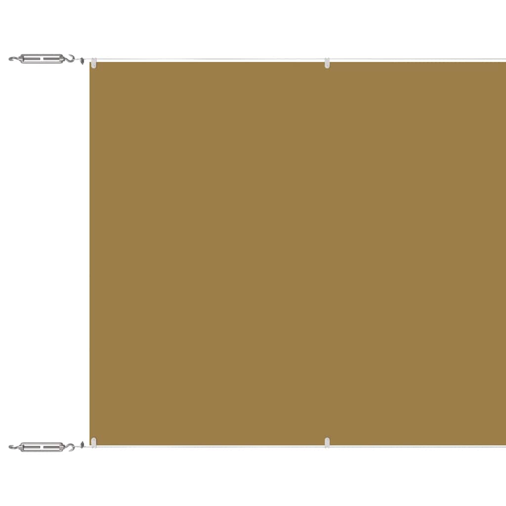 Vidaxl Luifel Vertikal 100x1000 cm Oxford Stoff Beige