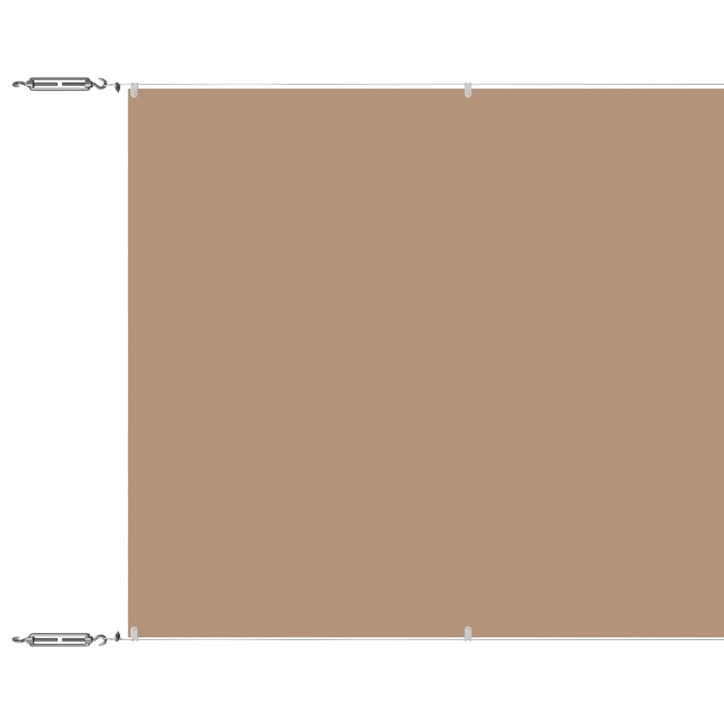 Vidaxl Luifel Vertikal 100x1200 cm Oxford Stofftaupe