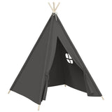 Vidaxl kindertipitent met tas 120x120x150 cm peachskin grijs