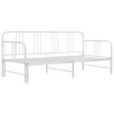 Vidaxl slaapbank uittrekbaar metaal wit 90x200 cm