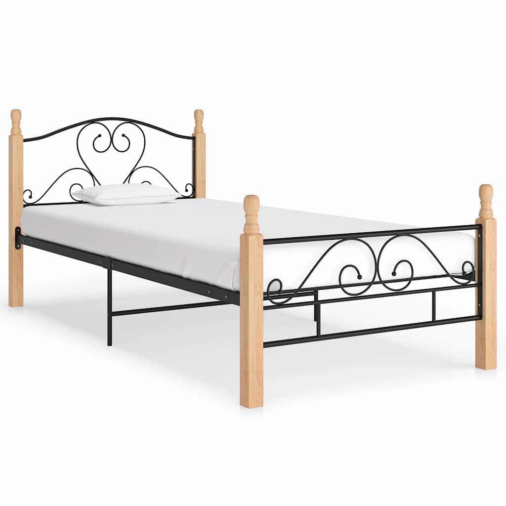 Vidaxl bedframe metaal zwart 100x200 cm