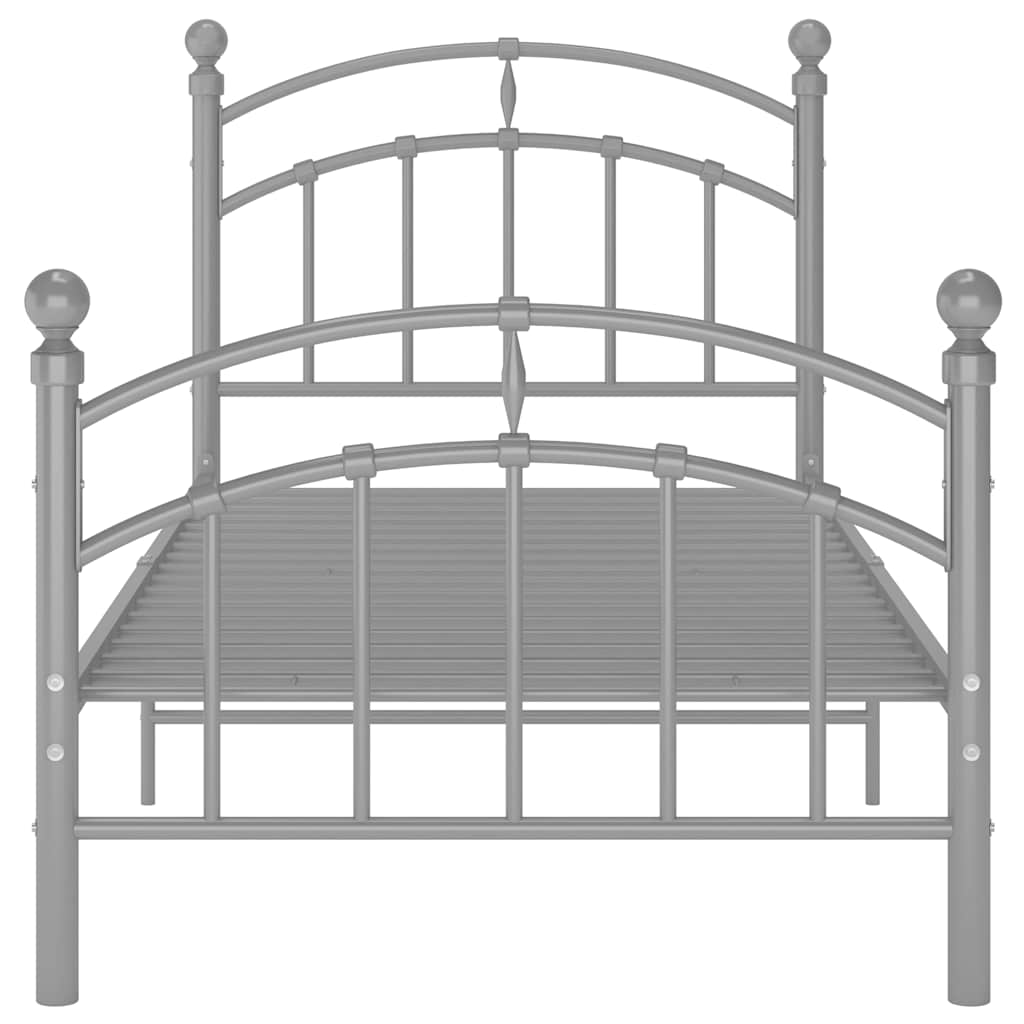 Vidaxl bedframe metaal grijs 100x200 cm