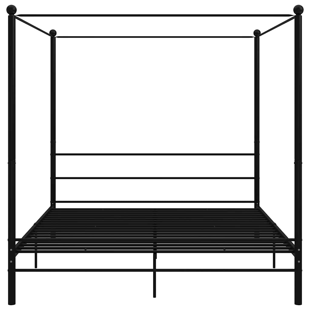 Vidaxl hemelbedframe metaal zwart 200x200 cm