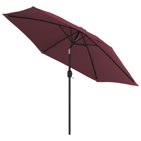 VIDAXL -Parasol mit Metallpol 300 cm Bordeaux Rot