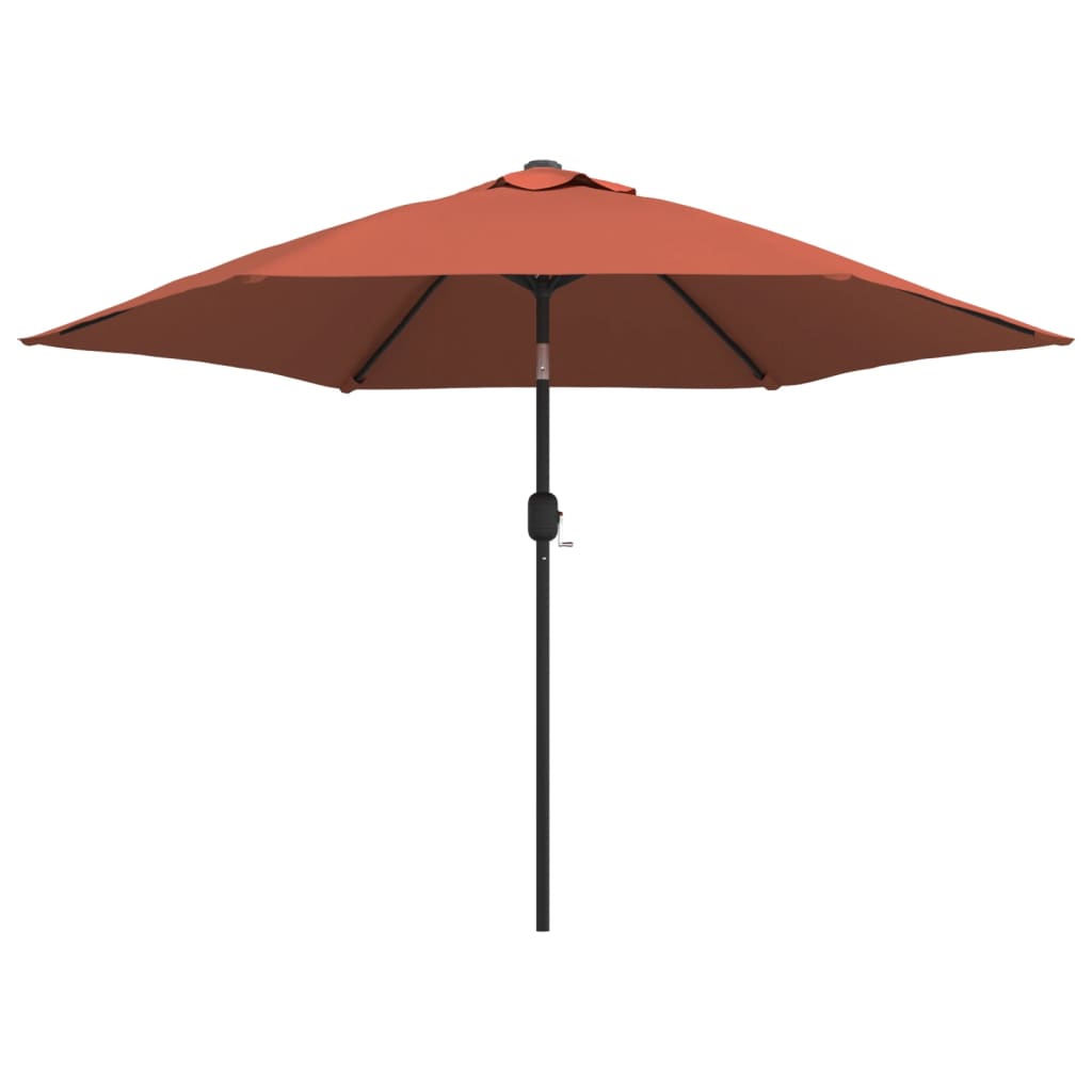 VIDAXL -Parasol mit Metallstast 300 cm Terrakotta -ausgelöst