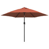 VIDAXL -Parasol mit Metallstast 300 cm Terrakotta -ausgelöst