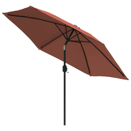VIDAXL -Parasol mit Metallstast 300 cm Terrakotta -ausgelöst