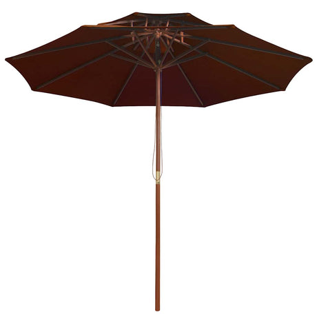 Vidaxl Parasol Doppeldecker mit Holzstange 270 cm Terrakotta -Colored