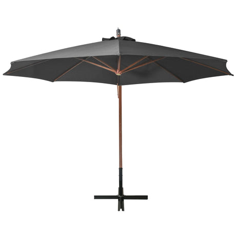 Vidaxl -schwimmendes Parasol mit Pole 3,5x2,9 m Festkiefer Anthrazit