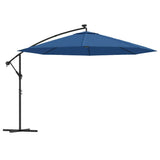 Vidaxl schwimmendes Parasol mit LED -Beleuchtung 350 cm Azure Blau