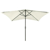 VIDAXL -Parasol mit LEDs und Stahlpol 2x3 m Sand