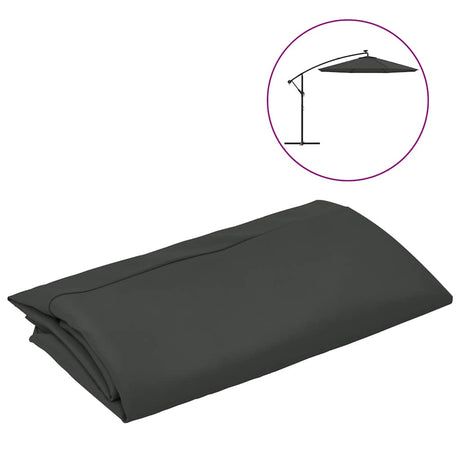 Vidaxl -Ersatztuch für schwimmende Parasol 350 cm Anthrazit -gelöscht