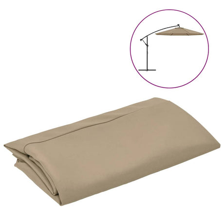 Vidaxx Ersatzstoff für schwimmenden Sonnenschirm Taupe 350 cm