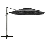 Vidaxl Parasol 4-Layer mit Aluminiumpol 3x3 M anthrazitfarben